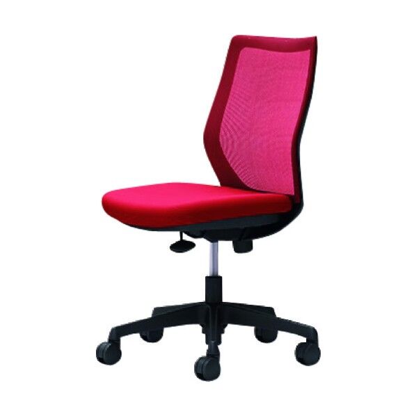 CG-M 肘無 背メッシュ ハンガー無 ブラックボディ ナイロンキャスター レッド CG11ZR FZK9 1点