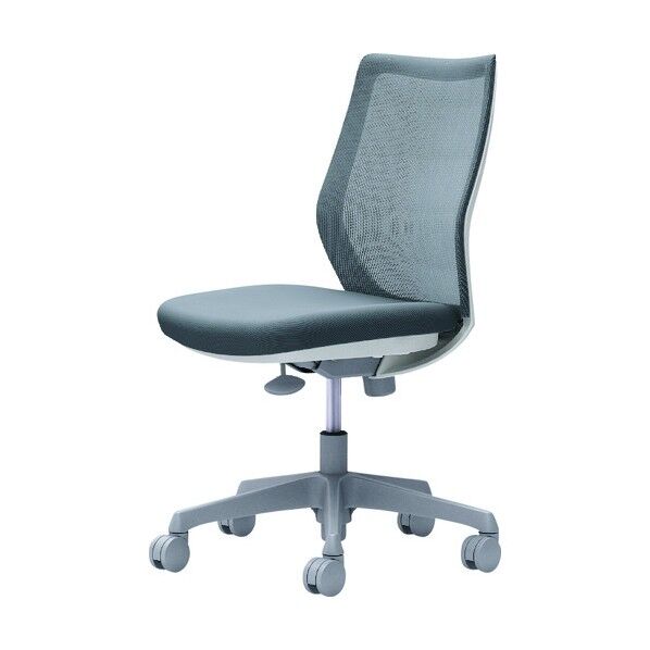 法人専用商品CG-M 肘無 背メッシュ ハンガー無 ホワイトボディ ナイロンキャスター グレー CG11WR FZK2 1点