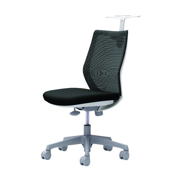 CG-M 肘無 背メッシュ ハンガー有 ホワイトボディ ナイロンキャスター ブラック CG12WR FZK1 1点