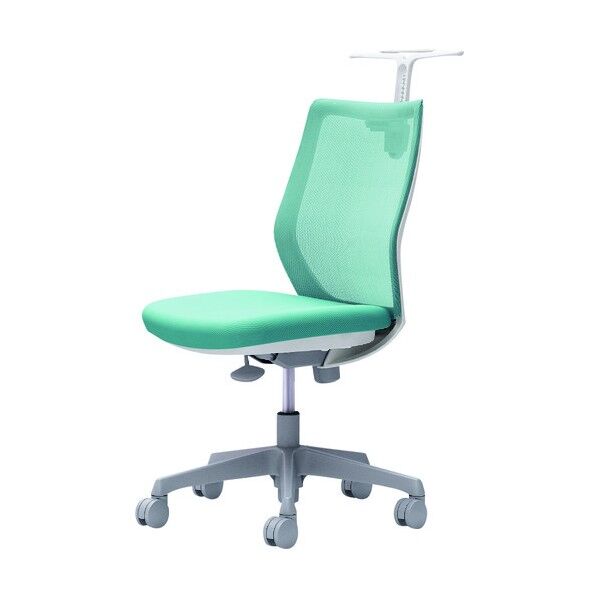 CG-M 肘無 背メッシュ ハンガー有 ホワイトボディ ナイロンキャスター セージ CG12WR FZK6 1点