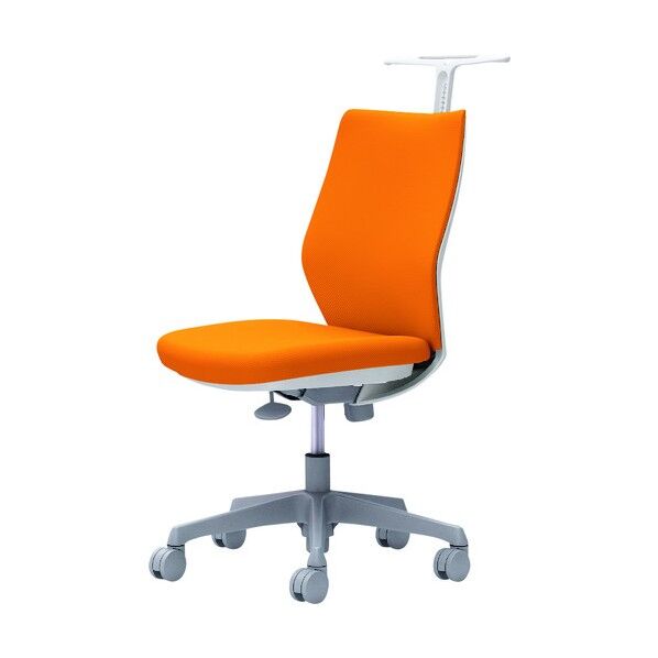 CG-M 肘無 背パッド ハンガー有 ホワイトボディ ナイロンキャスター オレンジ CG18WR FZH8 1点