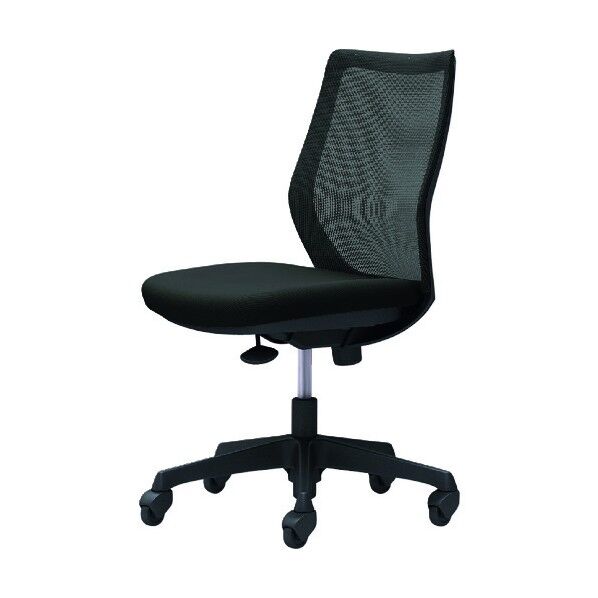 CG-M 肘無 背メッシュ ハンガー無 ブラックボディ ゴムキャスター ブラック