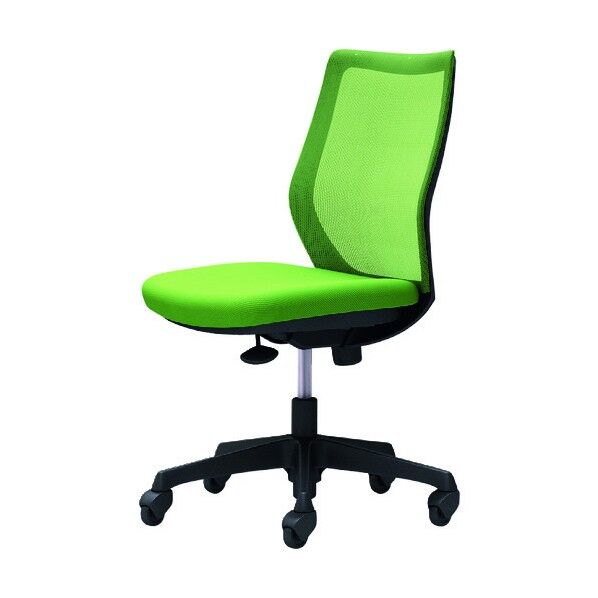 CG-M 肘無 背メッシュ ハンガー無 ブラックボディ ゴムキャスター ライムグリーン CG11JR FZK5 1点