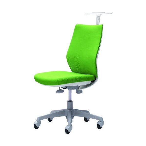 CG-M 肘無 背パッド ハンガー有 ホワイトボディ ゴムキャスター ライムグリーン CG18XR FZH5 1点