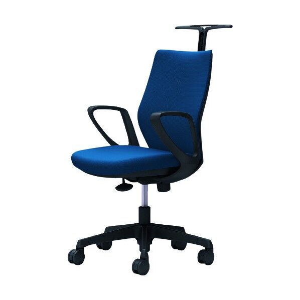 CG-M 固定肘 背パッド ハンガー有 ブラックボディ ナイロンキャスター ミディアムブルー CG28ZR FZH3 1点