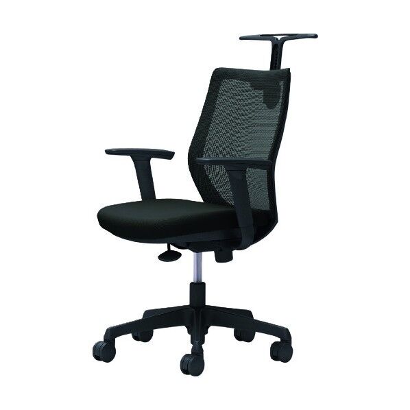 CG-M 可動肘 背メッシュ ハンガー有 ブラックボディ ナイロンキャスター ブラック CG92ZR FZK1 1点