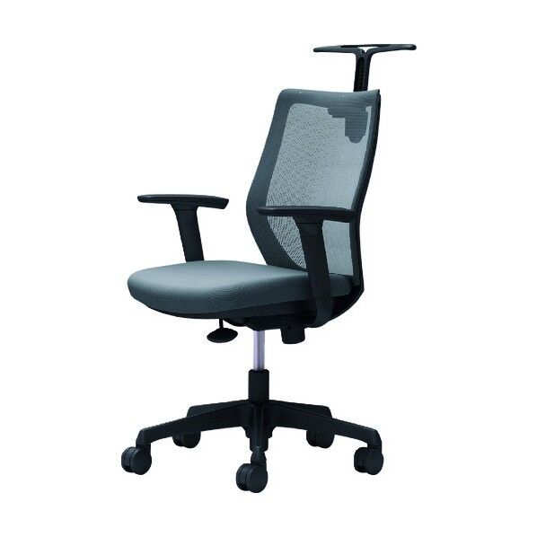 CG-M 可動肘 背メッシュ ハンガー有 ブラックボディ ナイロンキャスター グレー CG92ZR FZK2 1点