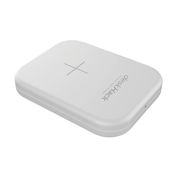 deskhack 机の裏に貼り付けるワイヤレス充電器 ウッド