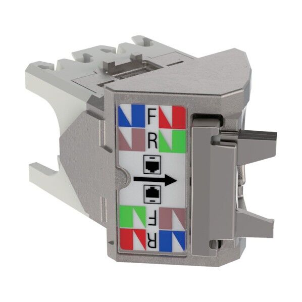 シールド付モジュラージャック用左右45度アングルキャップ