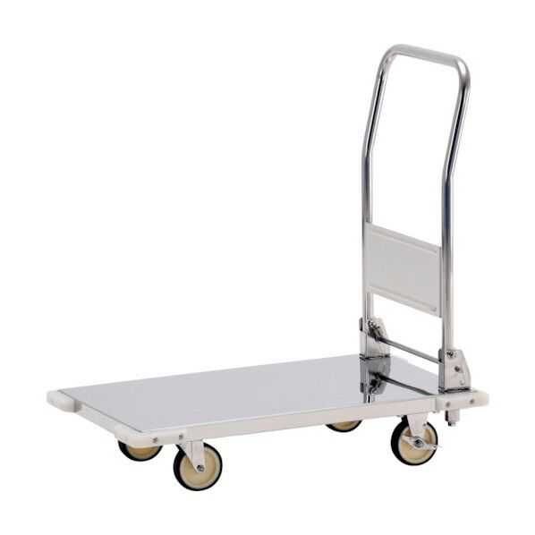 ハンドル折りたたみ式台車(コンパクト台車) 900X600 SUSφ100ウレタン車 CL-B9060FL 1点