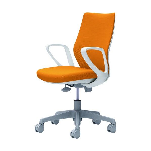 CG-M 固定肘 背パッド ハンガー無 ホワイトボディ ナイロンキャスター オレンジ CG27WR FZH8 1点