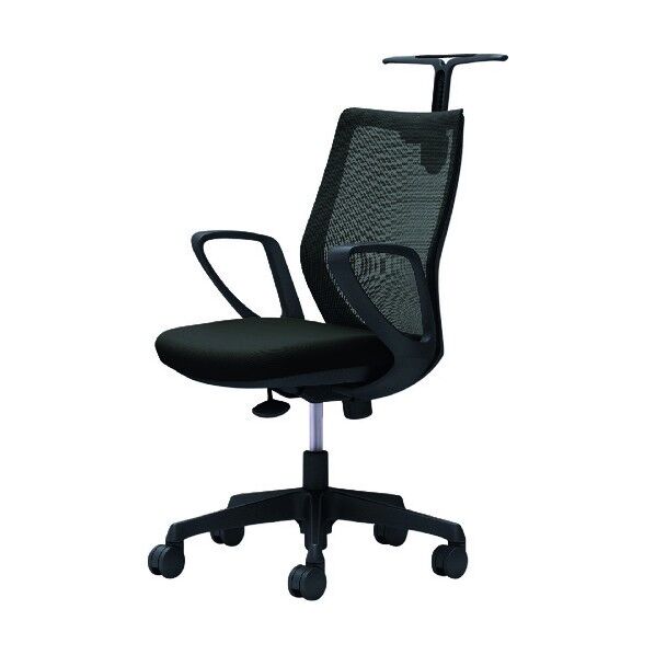 CG-M 固定肘 背メッシュ ハンガー有 ブラックボディ ナイロンキャスター ブラック CG22ZR FZK1 1点