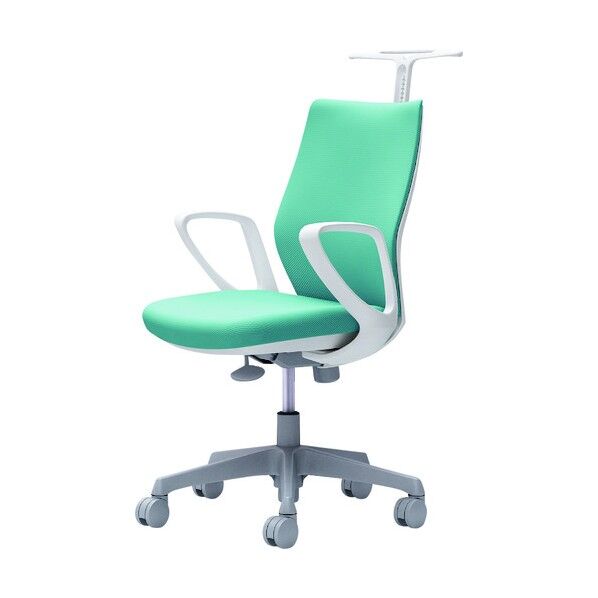 CG-M 固定肘 背パッド ハンガー有 ホワイトボディ ナイロンキャスター セージ CG28WR FZH6 1点