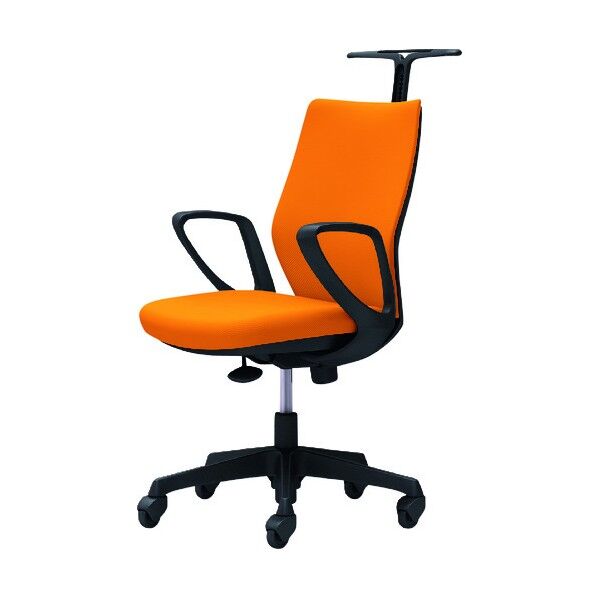 CG-M 固定肘 背パッド ハンガー有 ブラックボディ ゴムキャスター オレンジ CG28JR FZH8 1点