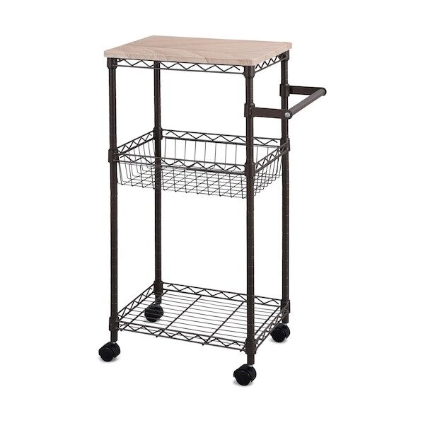 518808 カラーメタルラック ワゴン ブラウン CMM-WG4084-T 1点