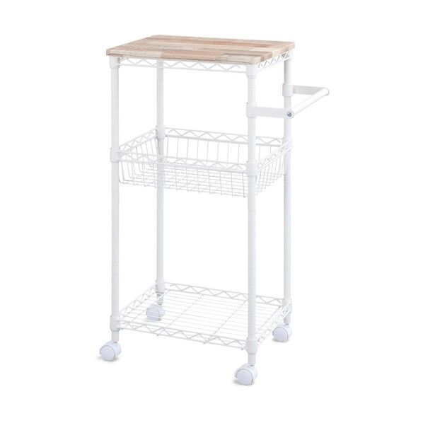 518806 カラーメタルラック ワゴン ホワイト CMM-WG4084-W 1点