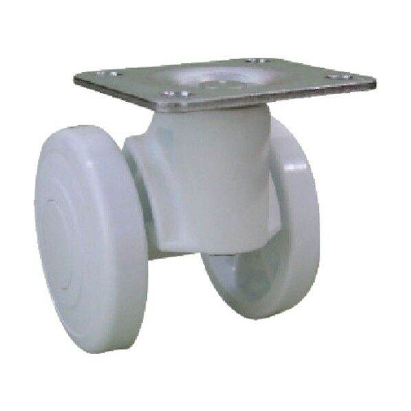 プレート式双輪キャスター キャスパッド (ナイロン車) アジャスターなし