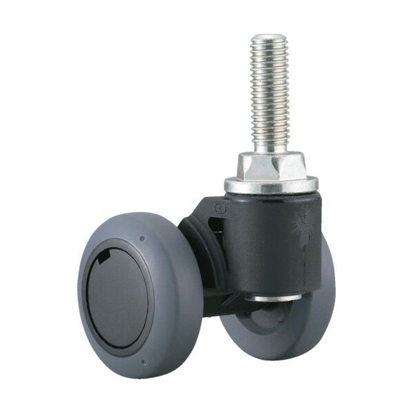ねじ込み式双輪キャスター キャスパッド (エラストマー車) アジャスターなし