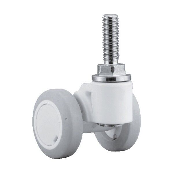 ねじ込み式双輪キャスター キャスパッド (エラストマー車) アジャスターなし