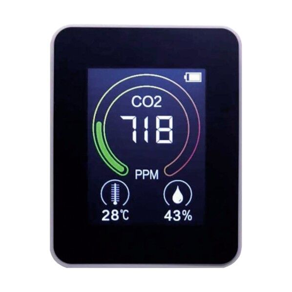 二酸化炭素濃度測定器(温度・湿度計付) BNS0101 1個