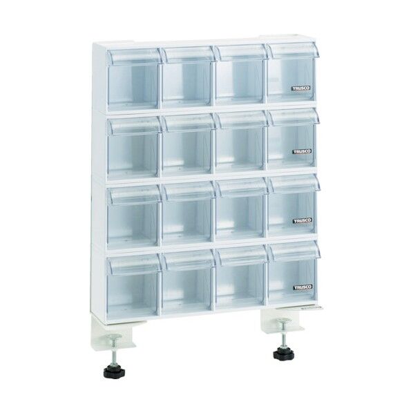 卓上用クリアポケットスタンドセット CPB-4X4段 固定金具付 CPB-4SK 1