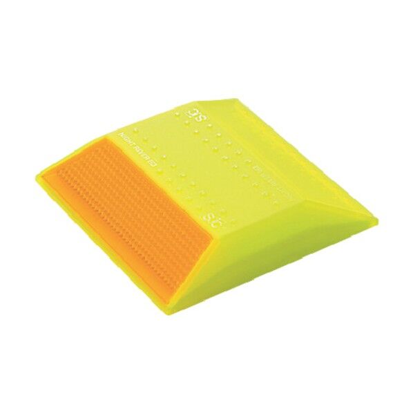 縁石鋲 ナイトリバーEX CR30SーLーY 本体黄緑 白片面反射タイプ CR30S-L-Y 1点