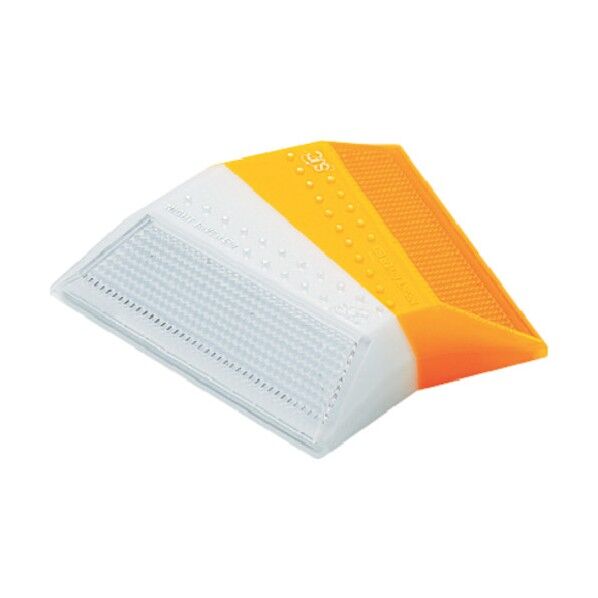 縁石鋲 ナイトリバーEX CR30W25ーWYーWY 本体白黄角度付き両面反射タイプ 白黄両面反射タイプ CR30W25-WY-WY 1点