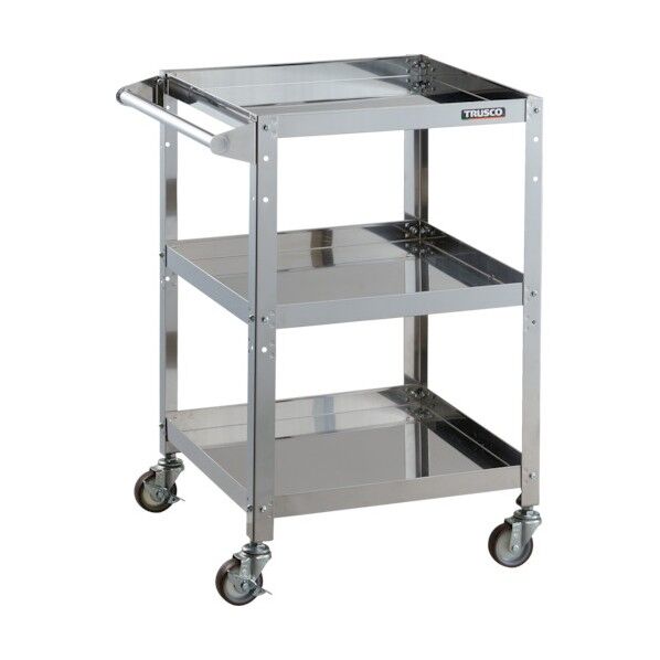 クリーンラビットワゴン (SUS304・ハンドル付) 引出しなし