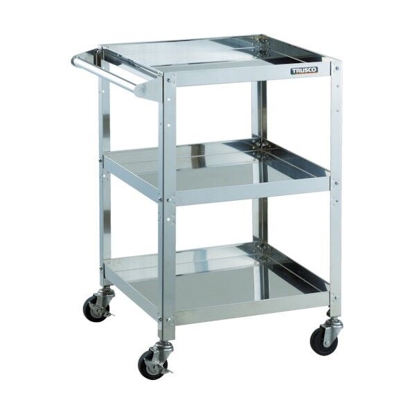 クリーンラビットワゴン (SUS304・導電性ゴム車輪・ハンドル付)