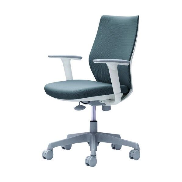 CG-M 可動肘 背パッド ハンガー無 ホワイトボディ ナイロンキャスター グレー CG97WR FM37 1点