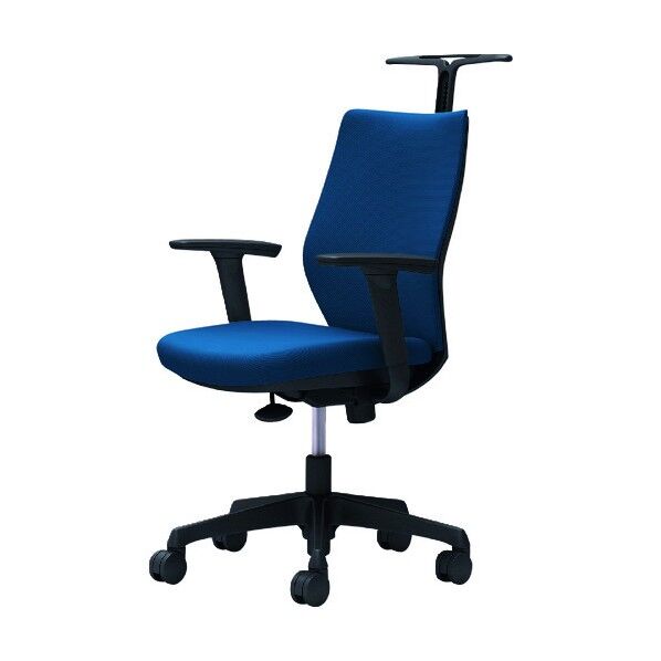 CG-M 可動肘 背パッド ハンガー有 ブラックボディ ナイロンキャスター ミディアムブルー CG98ZR FZH3 1点