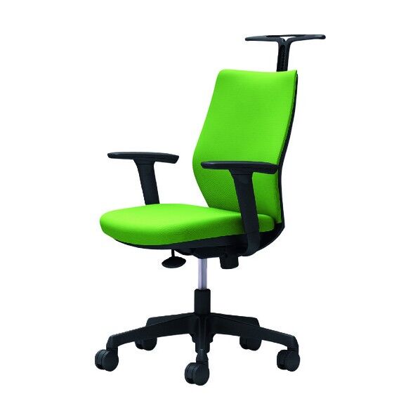 CG-M 可動肘 背パッド ハンガー有 ブラックボディ ナイロンキャスター ライムグリーン CG98ZR FZH5 1点