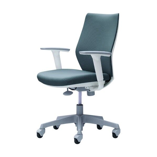 CG-M 可動肘 背パッド ハンガー無 ホワイトボディ ゴムキャスター グレー CG97XR FM37 1点