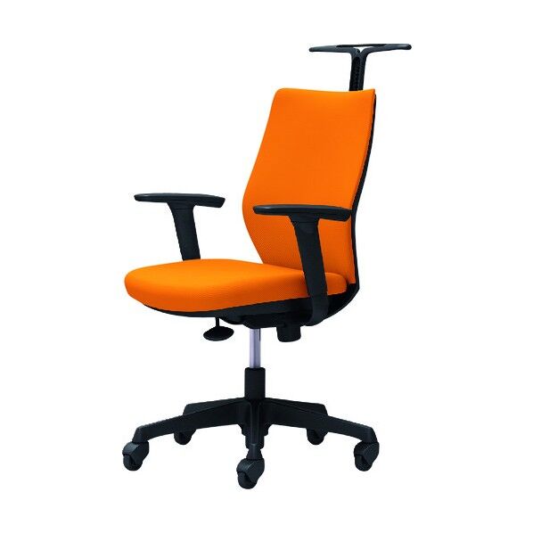 CG-M 可動肘 背パッド ハンガー有 ブラックボディ ゴムキャスター オレンジ CG98JR FZH8 1点