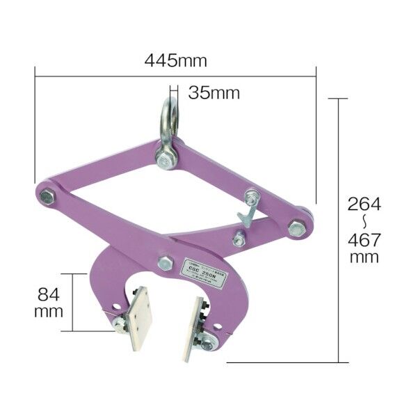 U字溝吊りクランプ(パッド式)