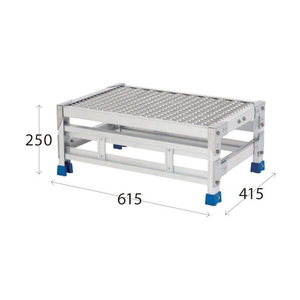 作業台(天板エキスパンドメタルタイプ)1段 天板寸法600×400mm高0.25m CSBE126S 1点