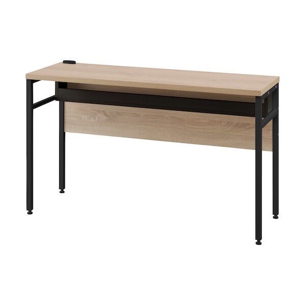 288720 電源タップ収納付デスク ライトナチュラル/ブラック CSD-1150-B 1点