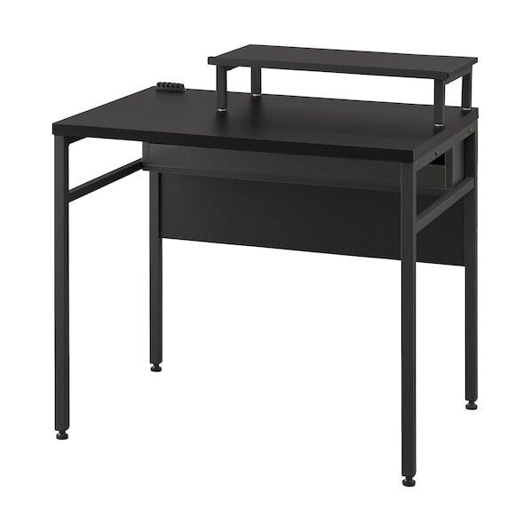 288718 電源タップ収納デスク モニター台付 ブラック/ブラック CSD-800M-BB 1点