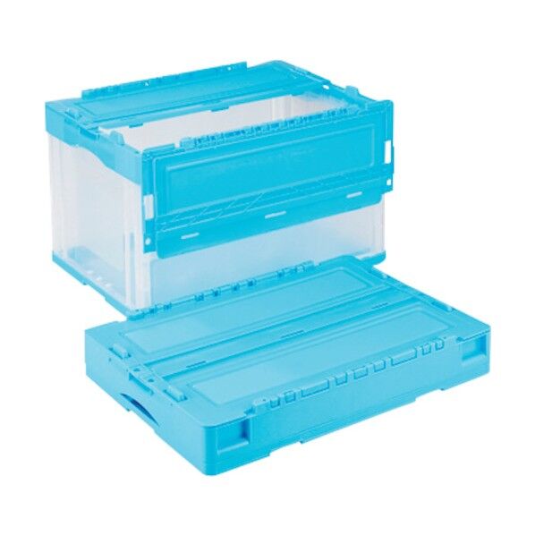 折りたたみコンテナーCS-S51NR 青/透明 CSS51NRBT 1点