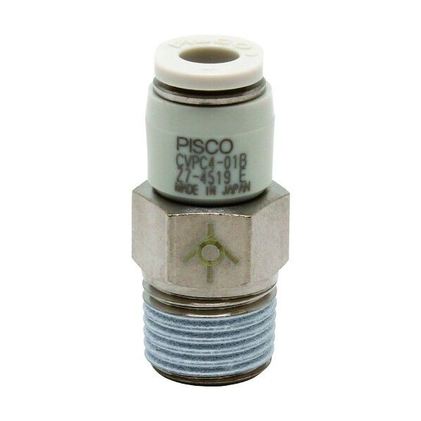 チェックバルブ ストレート樹脂タイプ おねじ側出力 CVPC4-01B 1点