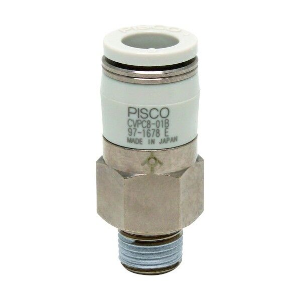 チェックバルブ ストレート樹脂タイプ おねじ側出力 CVPC8-01B 1個