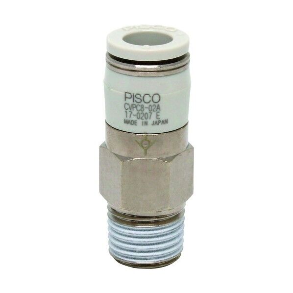 チェックバルブ ストレート樹脂タイプ おねじ側入力 CVPC8-02A 1点