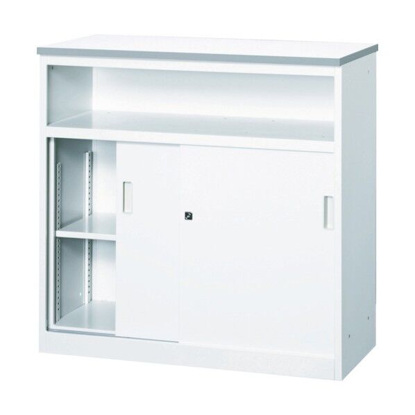 オフィスカウンター ハイカウンター中棚付型