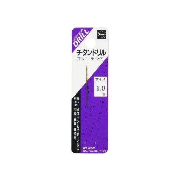 チタンコーティングドリル 1本入 1.0mm 1本