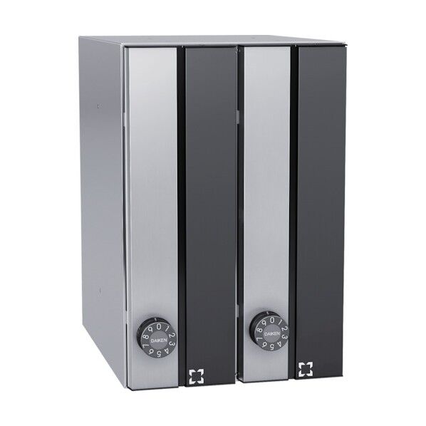 集合郵便受 ポステック 前入れ前出し 大型・縦型・静音ダイヤル錠・屋内仕様・2戸分 ブラック CSP131T2DK 1点