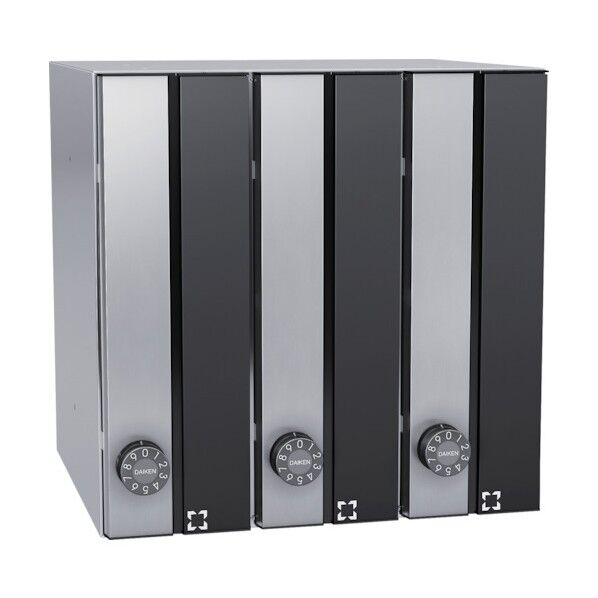 集合郵便受 ポステック 前入れ前出し 大型・縦型・静音ダイヤル錠・屋内仕様・3戸分 ブラック CSP131T3DK 1点