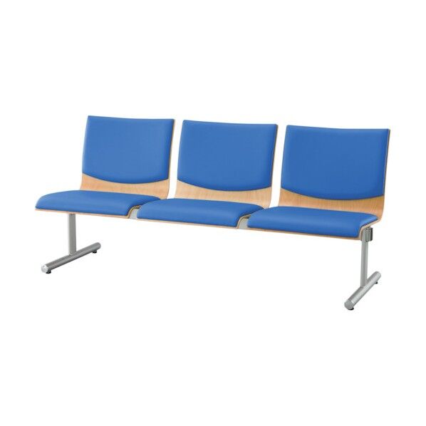 ロビーチェア ウッドレスト 脚V型