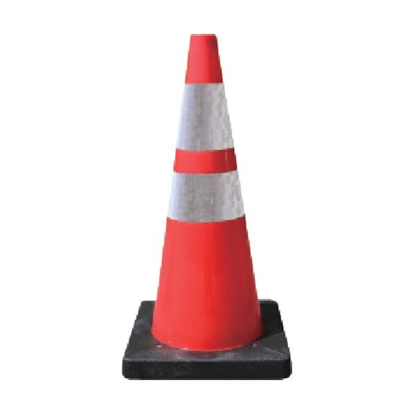 安全コーン Dコーン赤白(プリズム反射) DCRWP 1点