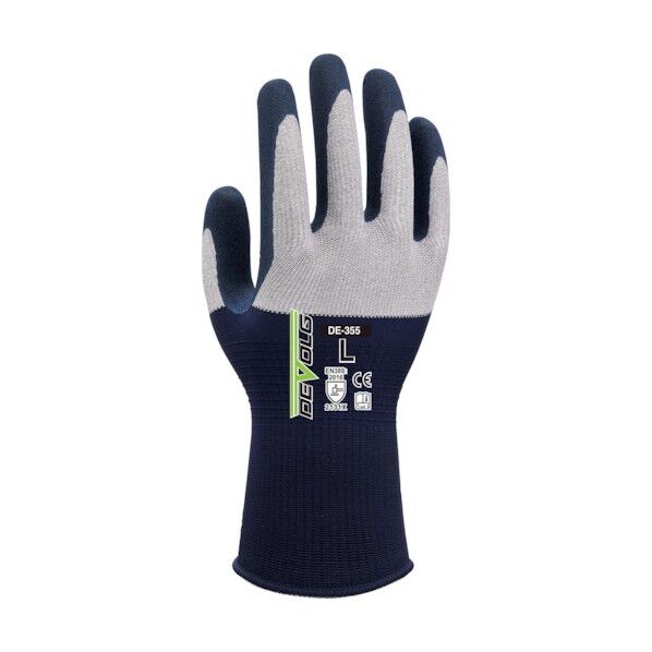 天然ゴム背抜き手袋 DEVOLG DE-355 Lサイズ DEDE355_L_1P 1双