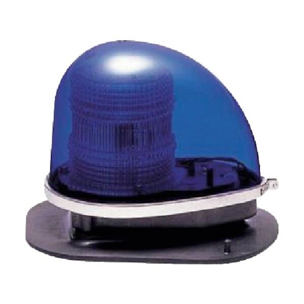 青色丸型警光灯 2N型 ゴムマグネットタイプ 12V DFL-2NBB 1点